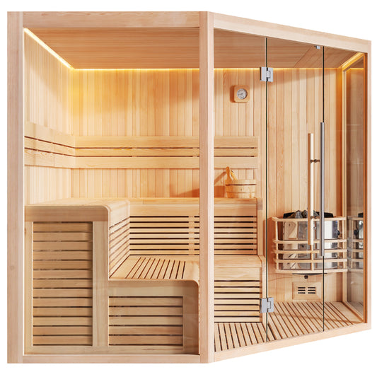 Sauna z drewna sosnowego AWT E1806XL (240x240x210)