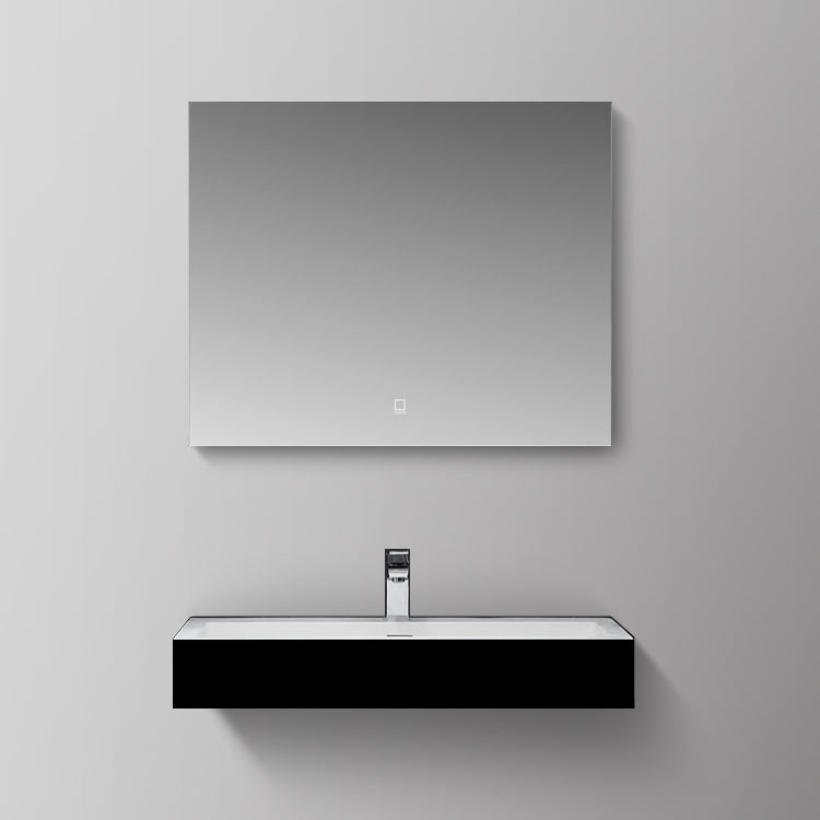 Czarno-biała umywalka mineralna StoneArt (80x46x11cm) LP6208