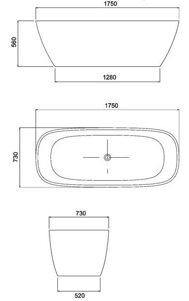 Wanna wolnostojąca z konglomeratu StoneArt BS-528 (175x75x55cm)