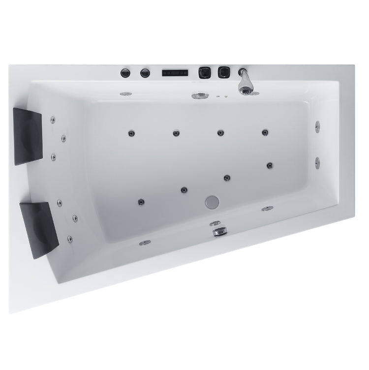 Narożna asymetryczna wanna z hydromasażem prawa GE105-1E (170x120x62cm)