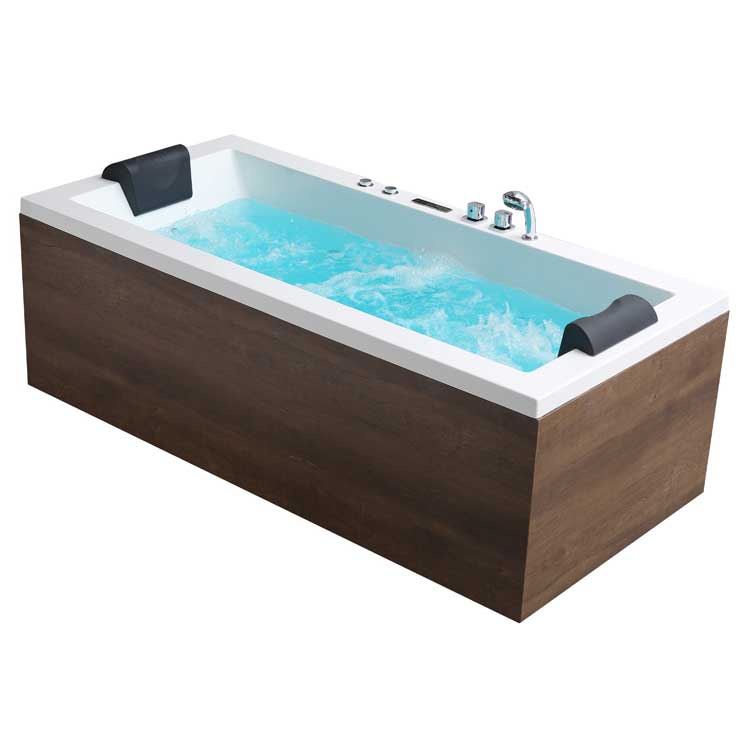 Dwuosobowa wanna z hydromasażem prawa AWT GE108E (190x90x62cm)