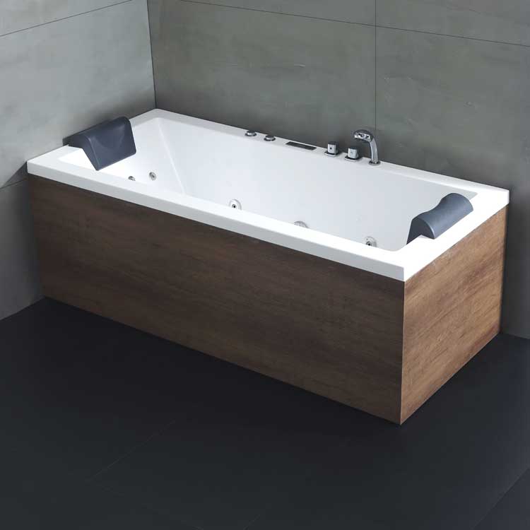 Dwuosobowa wanna z hydromasażem prawa AWT GE108E (190x90x62cm)