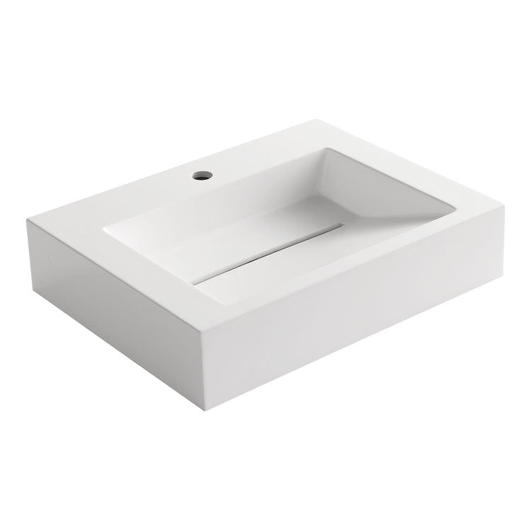 Prostokątna umywalka StoneArt (60x46x13cm) BB087-1E połysk