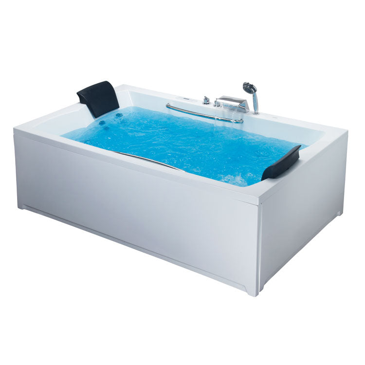 Prostokątna dwuosobowa wanna z hydromasażem EAGO AM185JDTSZ (200x120x66cm)