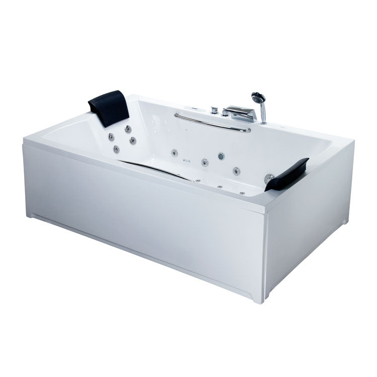 Prostokątna dwuosobowa wanna z hydromasażem EAGO AM185JDTSZ (200x120x66cm)