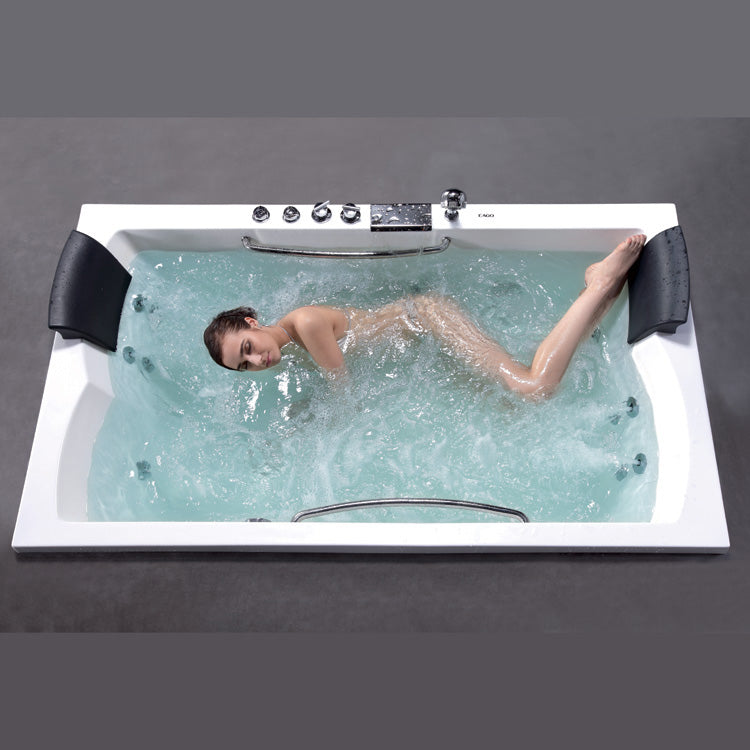 Prostokątna dwuosobowa wanna z hydromasażem EAGO AM185JDTSZ (200x120x66cm)