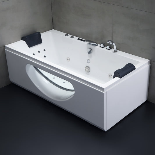 Dwuosobowa prostokątna wanna z hydromasażem AWT GE114E (180x90x60cm)