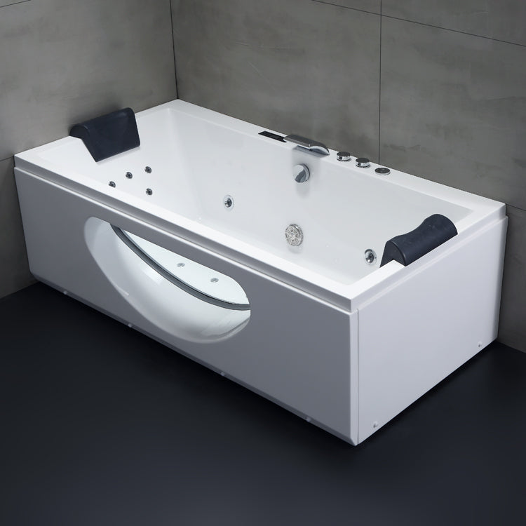 Dwuosobowa prostokątna wanna z hydromasażem AWT GE114TSL (180x90x60cm)