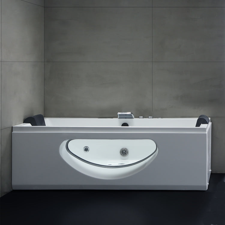 Dwuosobowa prostokątna wanna z hydromasażem AWT GE114TSL (180x90x60cm)