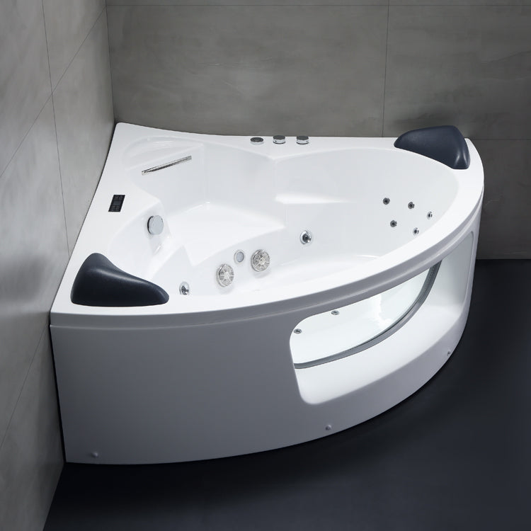 Dwuosobowa narożna wanna z hydromasażem AWT GE119E (158x158x69cm)