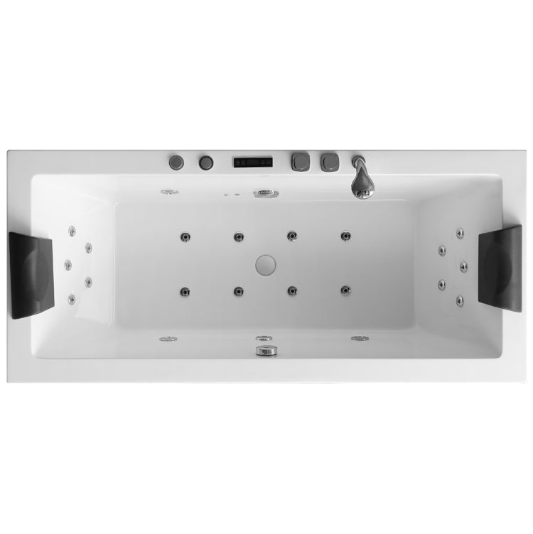 Dwuosobowa prostokątna wanna z hydromasażem prawa GE 108E (190x90x62cm)