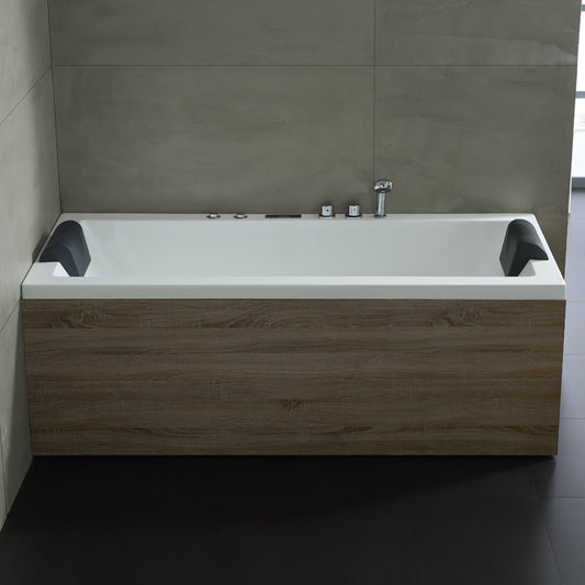 Dwuosobowa prostokątna wanna z hydromasażem prawa GE 108E (190x90x62cm)