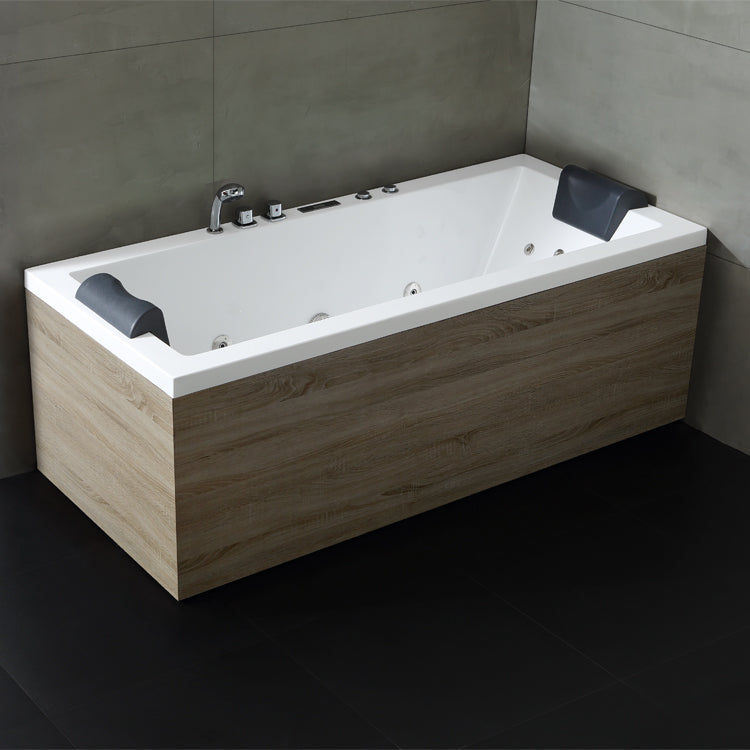 Dwuosobowa prostokątna wanna z hydromasażem lewa GE108-1E (180x80x62cm)