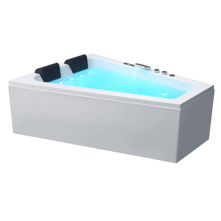 Narożna asymetryczna wanna z hydromasażem prawa GE104TSL (170x130x62cm)