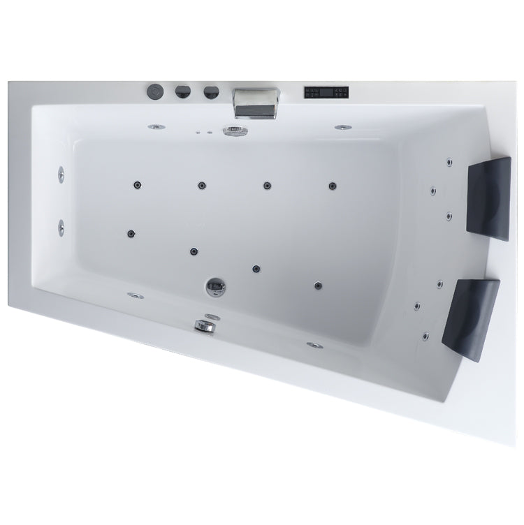 Narożna asymetryczna wanna z hydromasażem lewa GE105TSL (180x130x62cm)