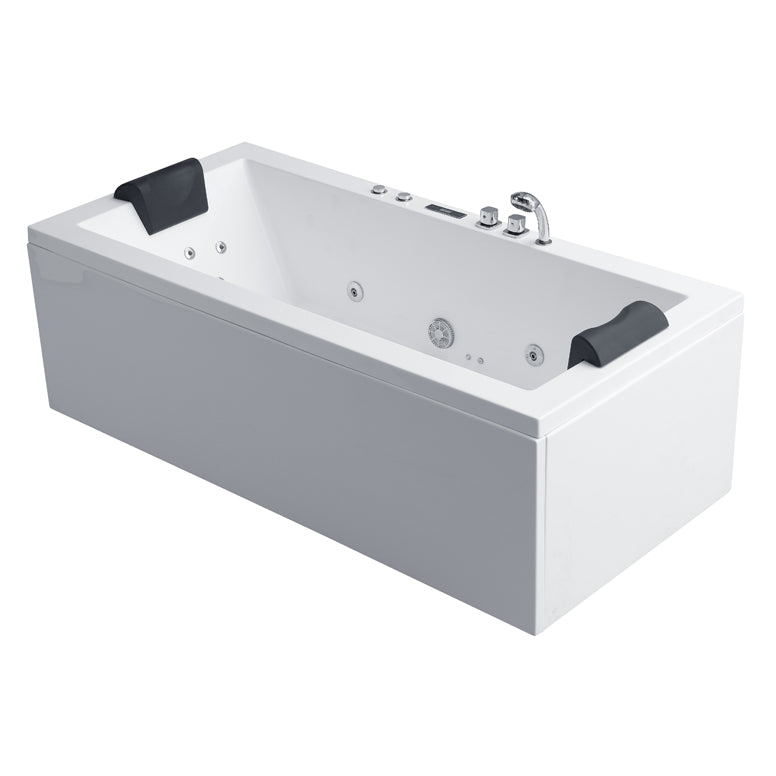 Dwuosobowa prostokątna wanna z hydromasażem GE108-1E (181x80x62cm)