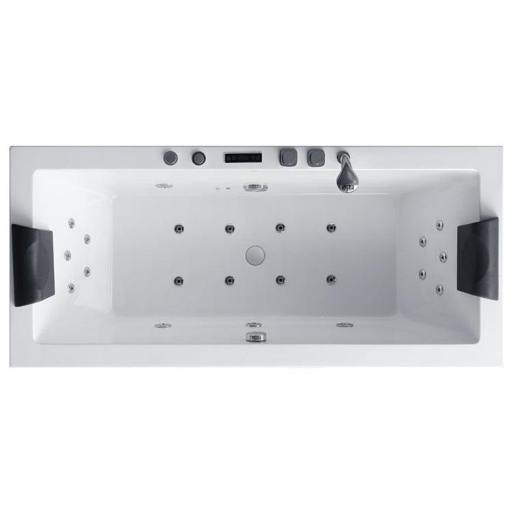 Dwuosobowa prostokątna wanna z hydromasażem GE108-1E (181x80x62cm)