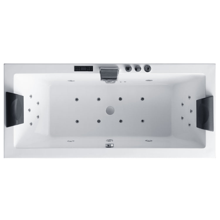 Dwuosobowa prostokątna wanna z hydromasażem GE108-2TSL (171x80x62cm)