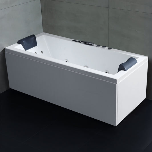 Dwuosobowa prostokątna wanna z hydromasażem GE108-2TSL (171x80x62cm)