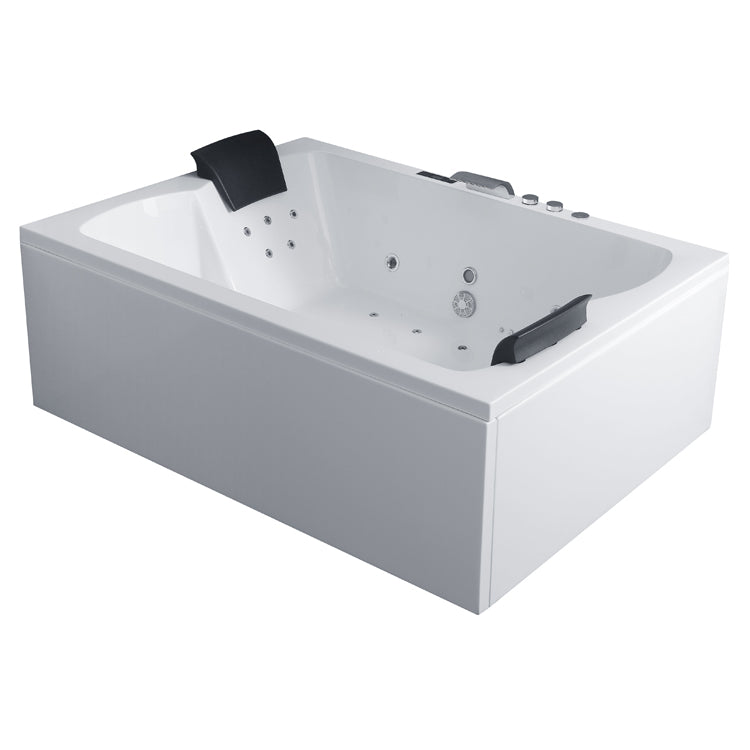 Dwuosobowa prostokątna wanna z hydromasażem GE115TSL (180x130x62cm)