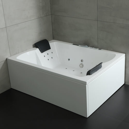 Dwuosobowa prostokątna wanna z hydromasażem GE115TSL (180x130x62cm)