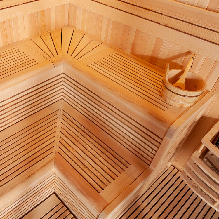 Sauna z drewna sosnowego AWT E1806XL (240x240x210)