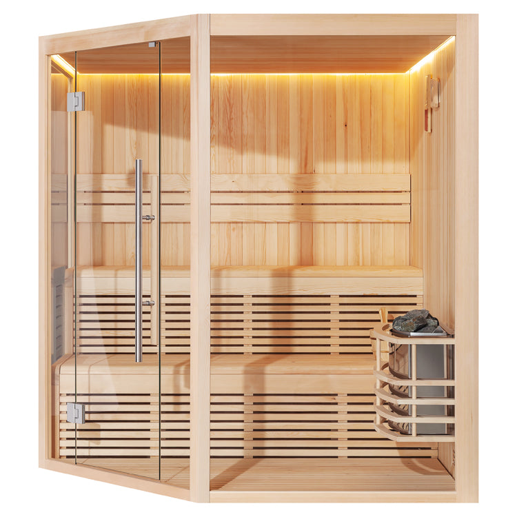 Sauna z drewna sosnowego AWT E1801A XL (200x200x210)