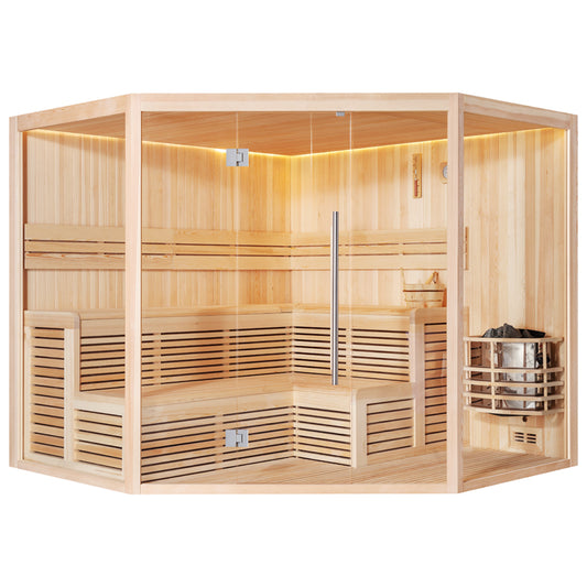 Sauna z drewna sosnowego AWT E1806XL (240x240x210)