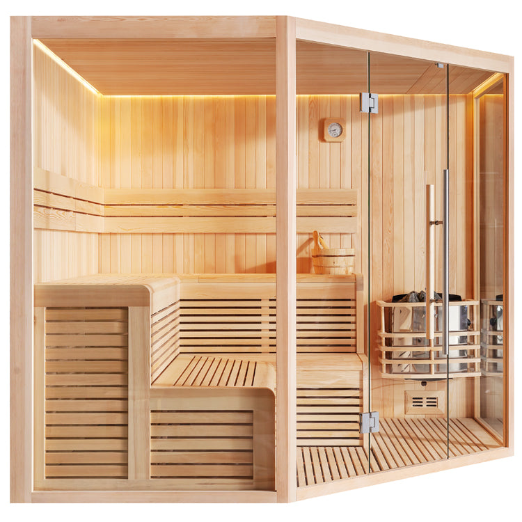Sauna z drewna sosnowego AWT E1806XL (240x240x210)