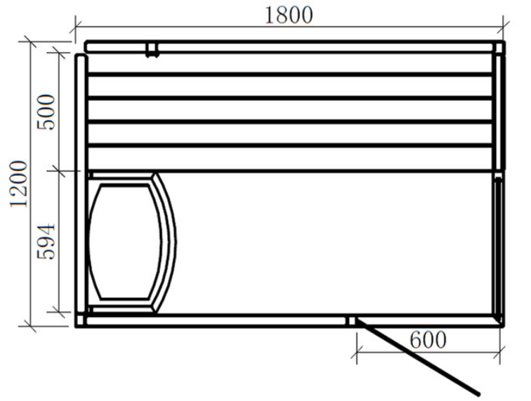 Sauna z drewna sosnowego AWT E1804A (180x120x190cm)