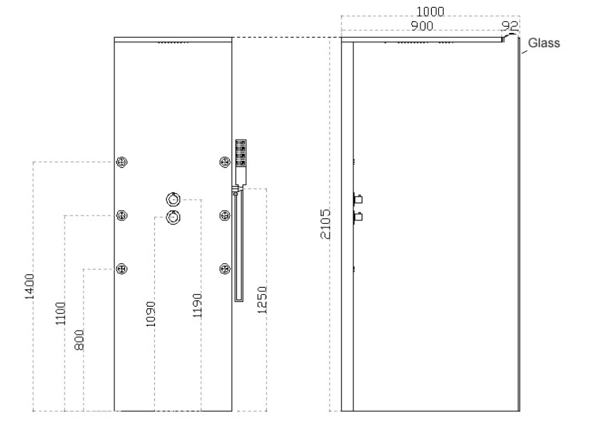 Panel prysznicowy StoneArt 750731 z termostatem