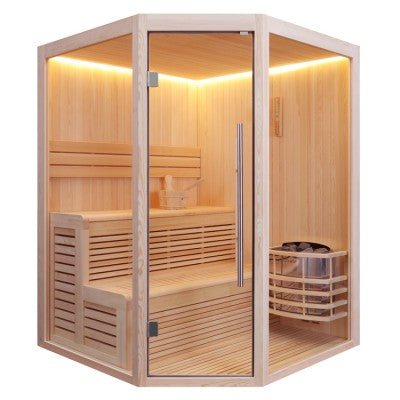 Sauna z drewna sosnowego AWT E1801B (160x160x210cm)